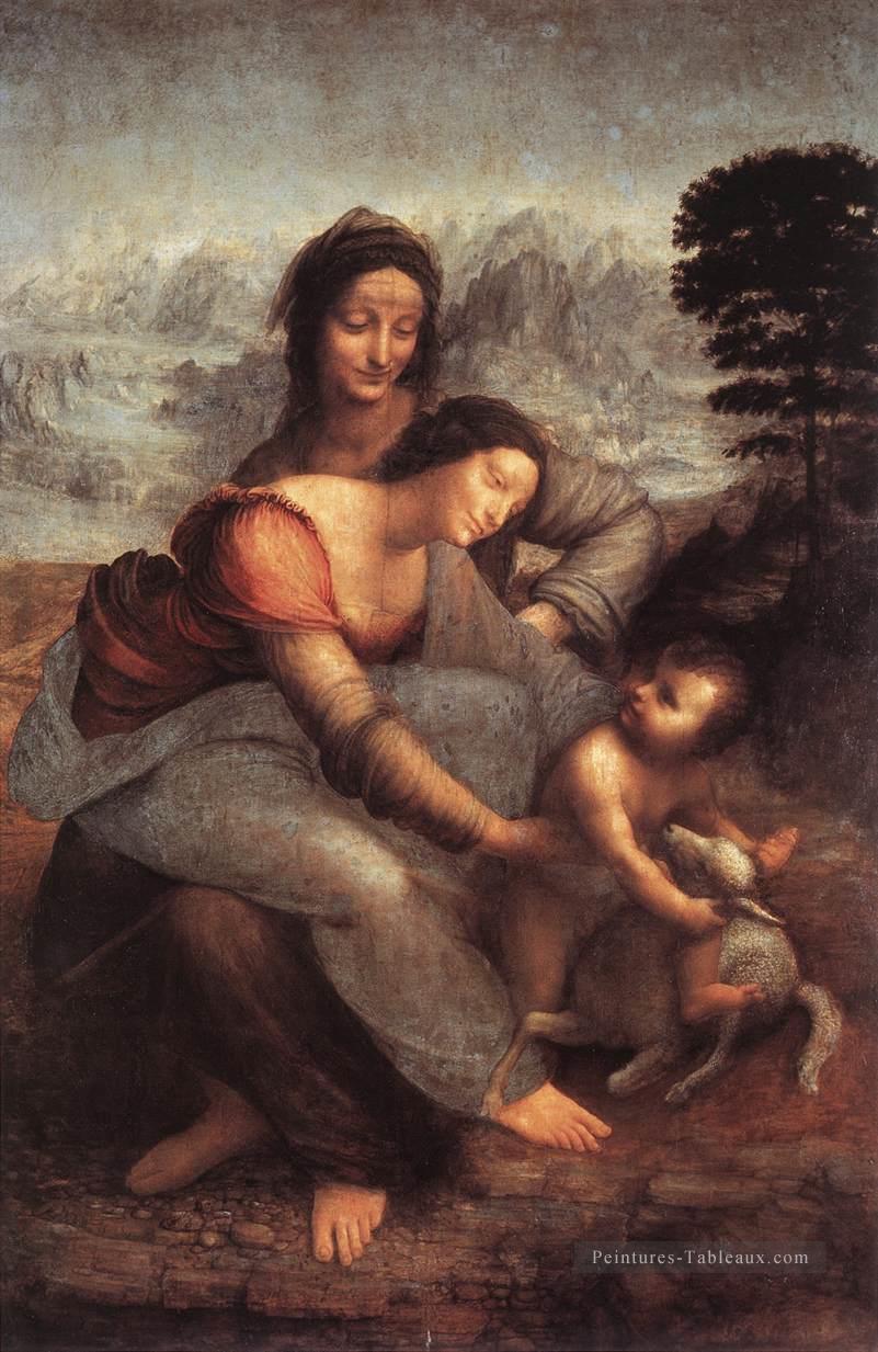 La Vierge à l’Enfant avec Sainte Anne Léonard de Vinci Peintures à l'huile
